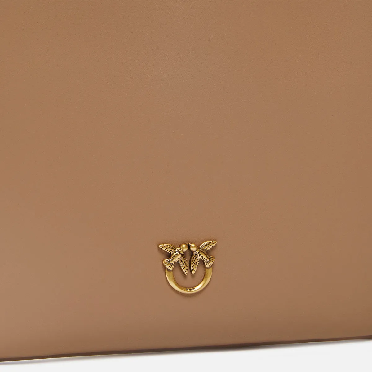 Pinko - Flat Classic Biscotto Zenzero Antique Gold Clutch - 100455A0F1 - BISCOTTO/ZENZERO-ANTIQUE/GOLD