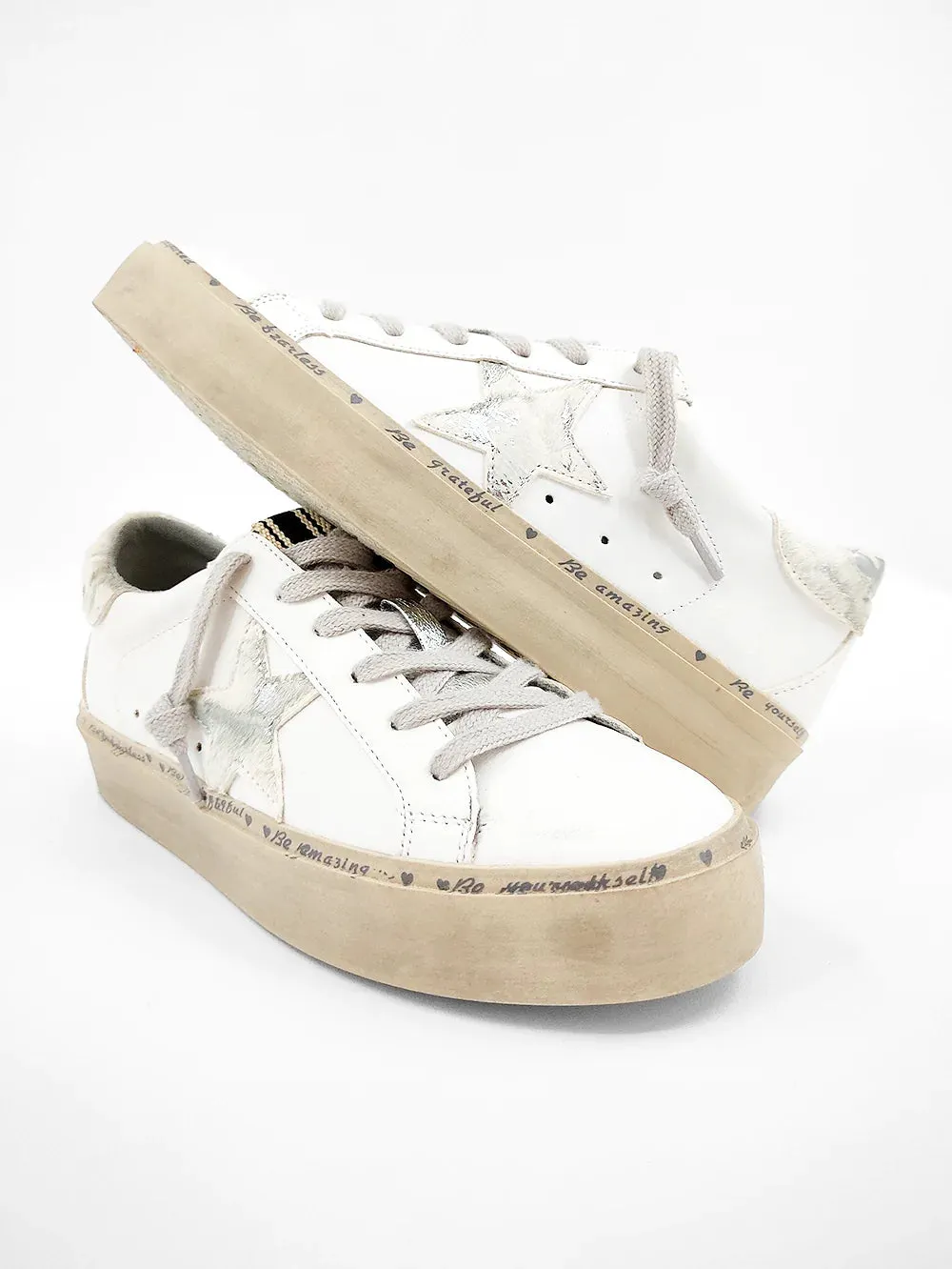 Pixie White Pony Sneaker