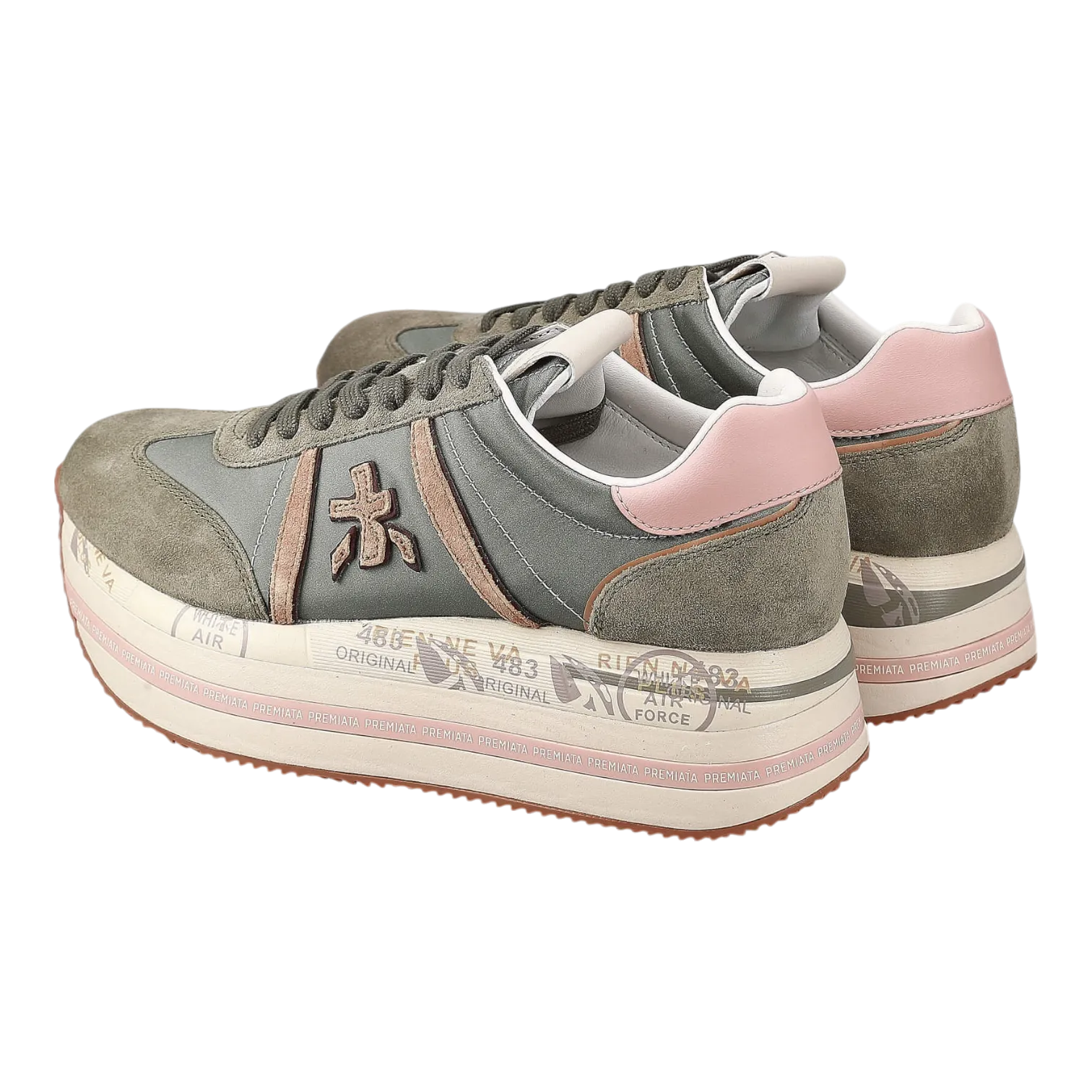 Premiata for Women Khaki/Pink Beth-6956