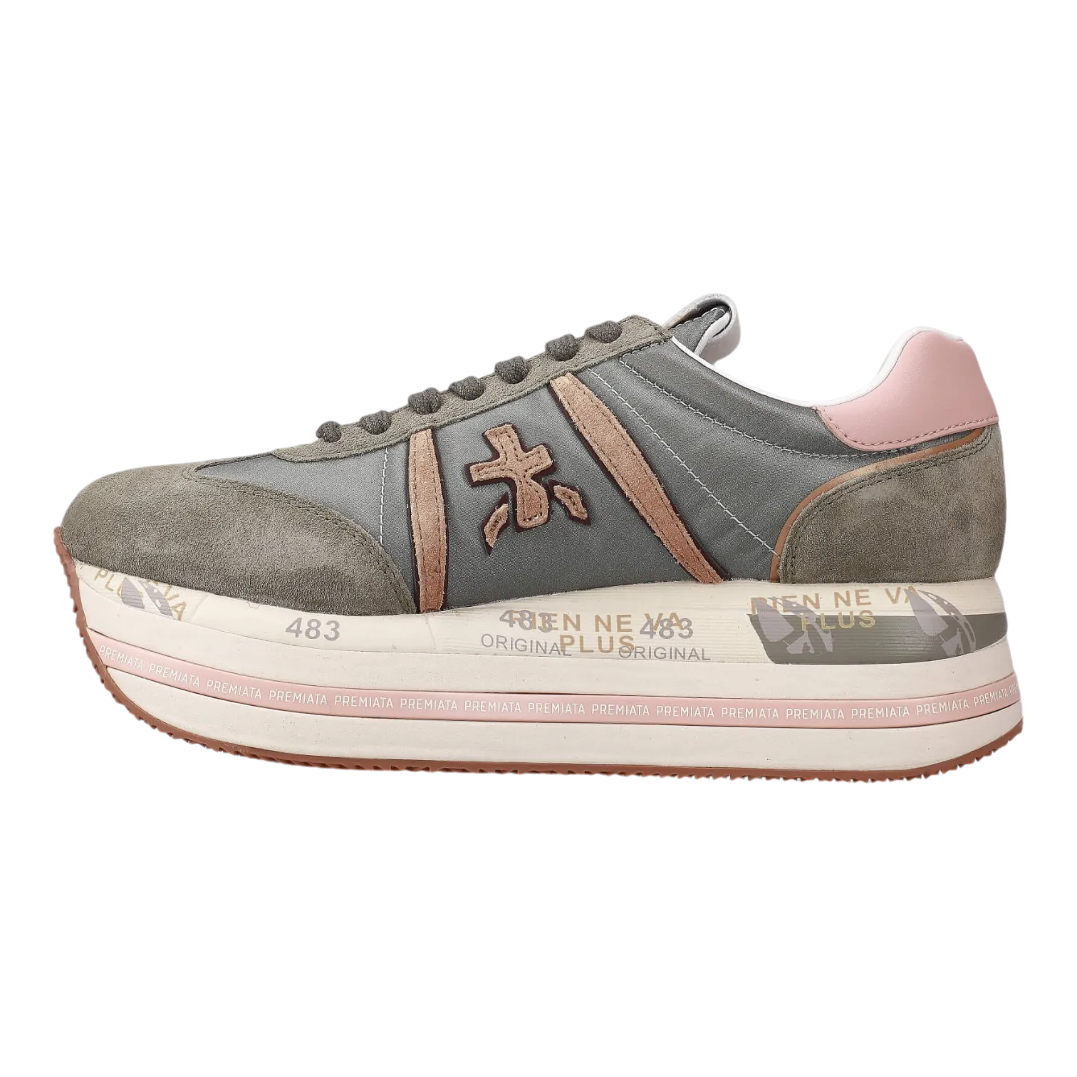 Premiata for Women Khaki/Pink Beth-6956