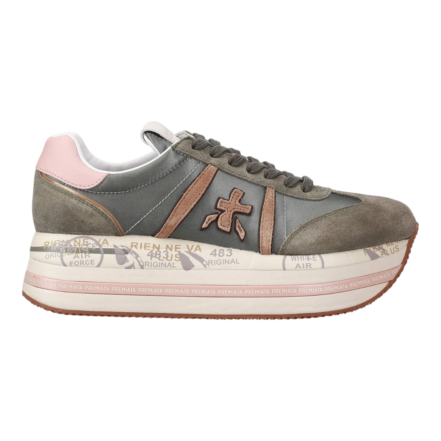 Premiata for Women Khaki/Pink Beth-6956