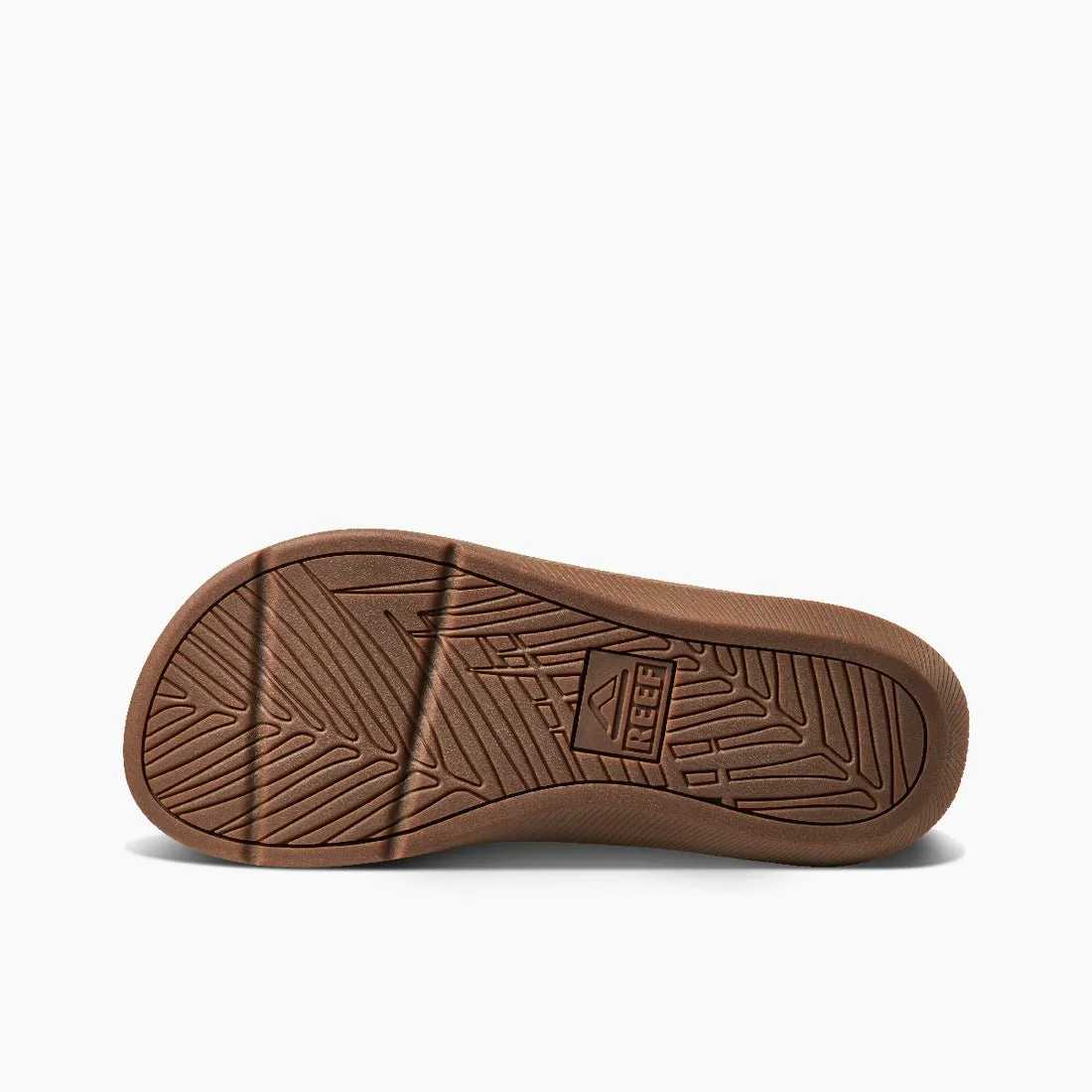 Reef "Santa Ana" Vegan Leather Men's Sandals in Black