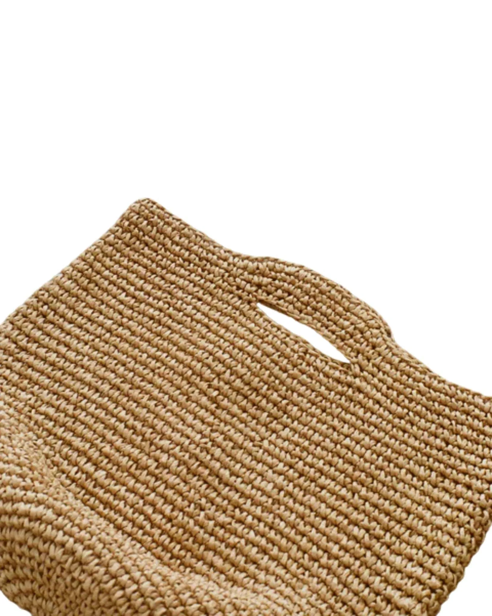 Round Straw Bag - Natural