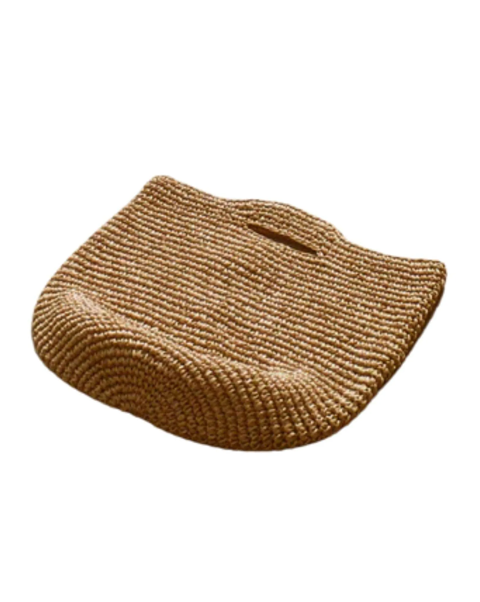 Round Straw Bag - Natural