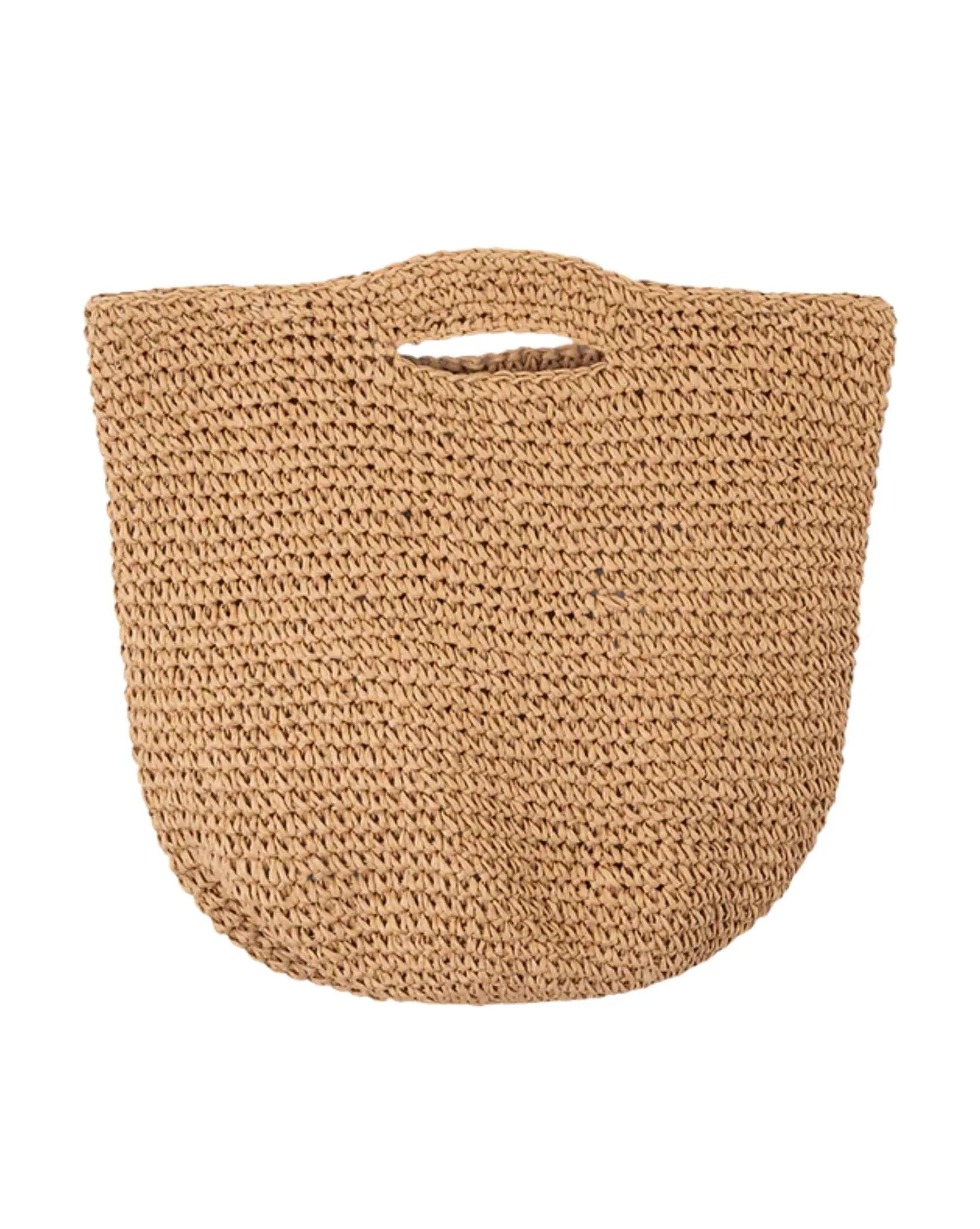Round Straw Bag - Natural