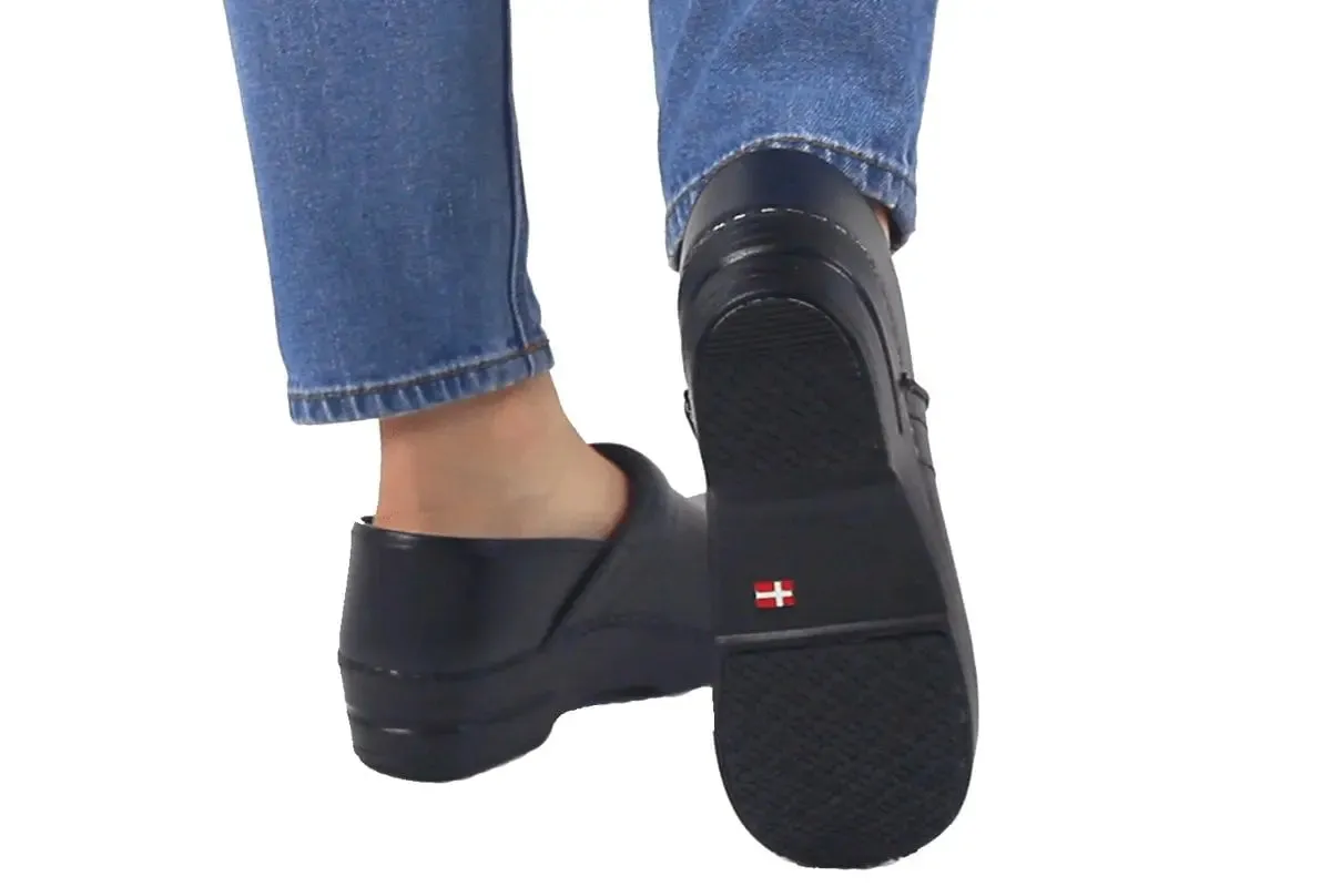 Sanita Aubrey PU-coated Leather Chef Clog