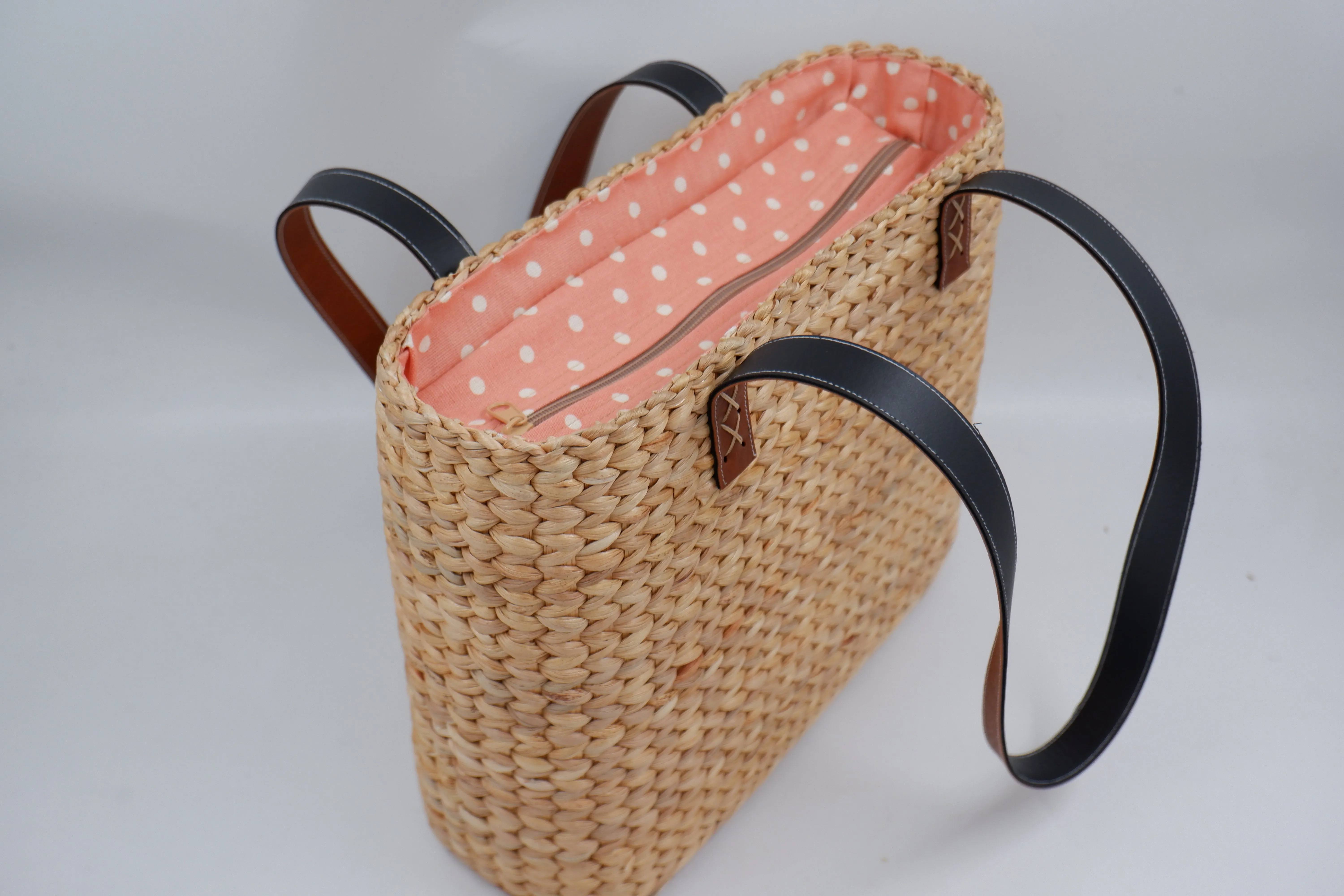 straw and leather handbags seagrass bag