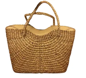 Structured Tote Basket Bag made from sustainable Water hyacinth