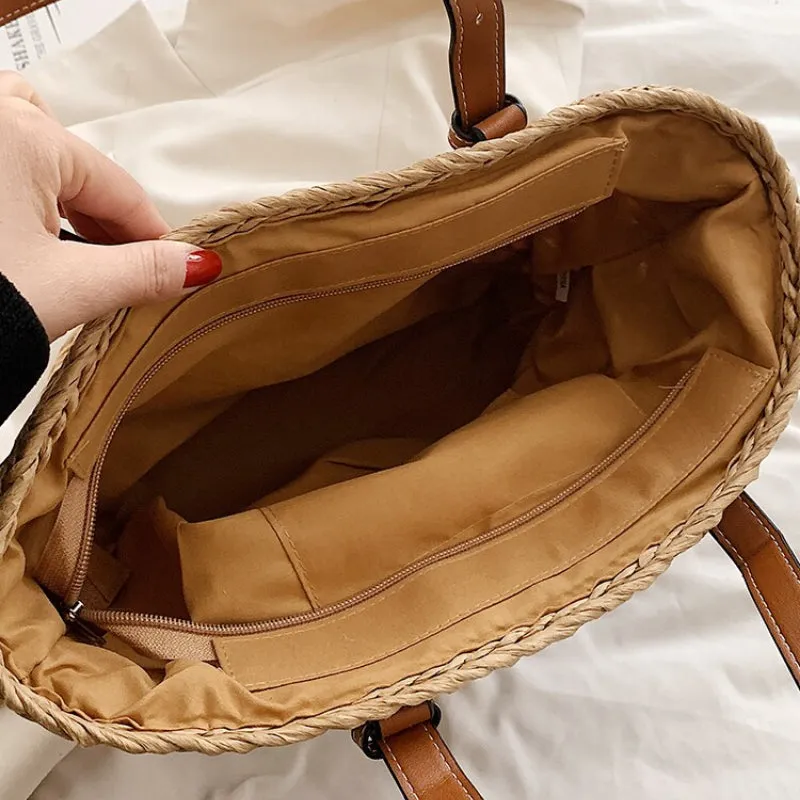 Summer Trend Hand-woven Rattan Shoulder Bags
