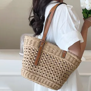 Summer Trend Hand-woven Rattan Shoulder Bags