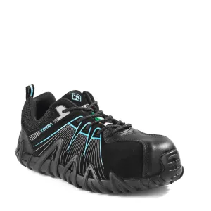 Terra Women's Safety Work Shoes Spider X Suede and Nubuck Leather Water Resistant with Composite Toe | Black/Aqua | Sizes 5-10