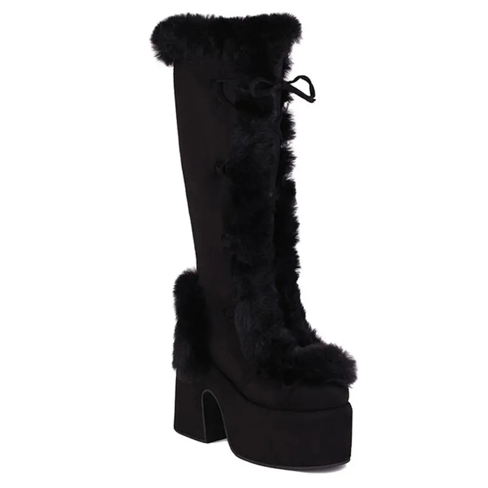 Thick Sole Fur Boots