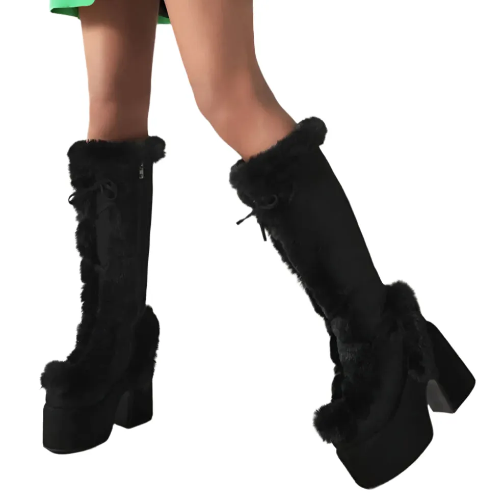 Thick Sole Fur Boots