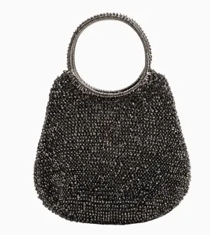 Tiffany Pewter Crochet Jelly Top Handle Bag