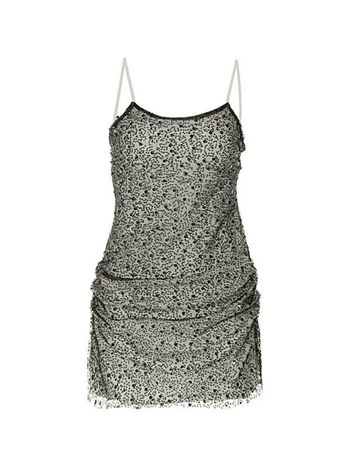 Wenkouban-nye outfits Sequin Bodycon Slip Mini Dress 2025 fashion trends y2k style party club outfits