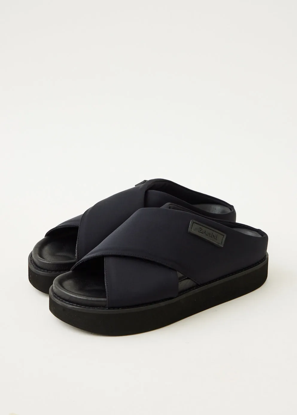 Wide Welt Crossover Sandals