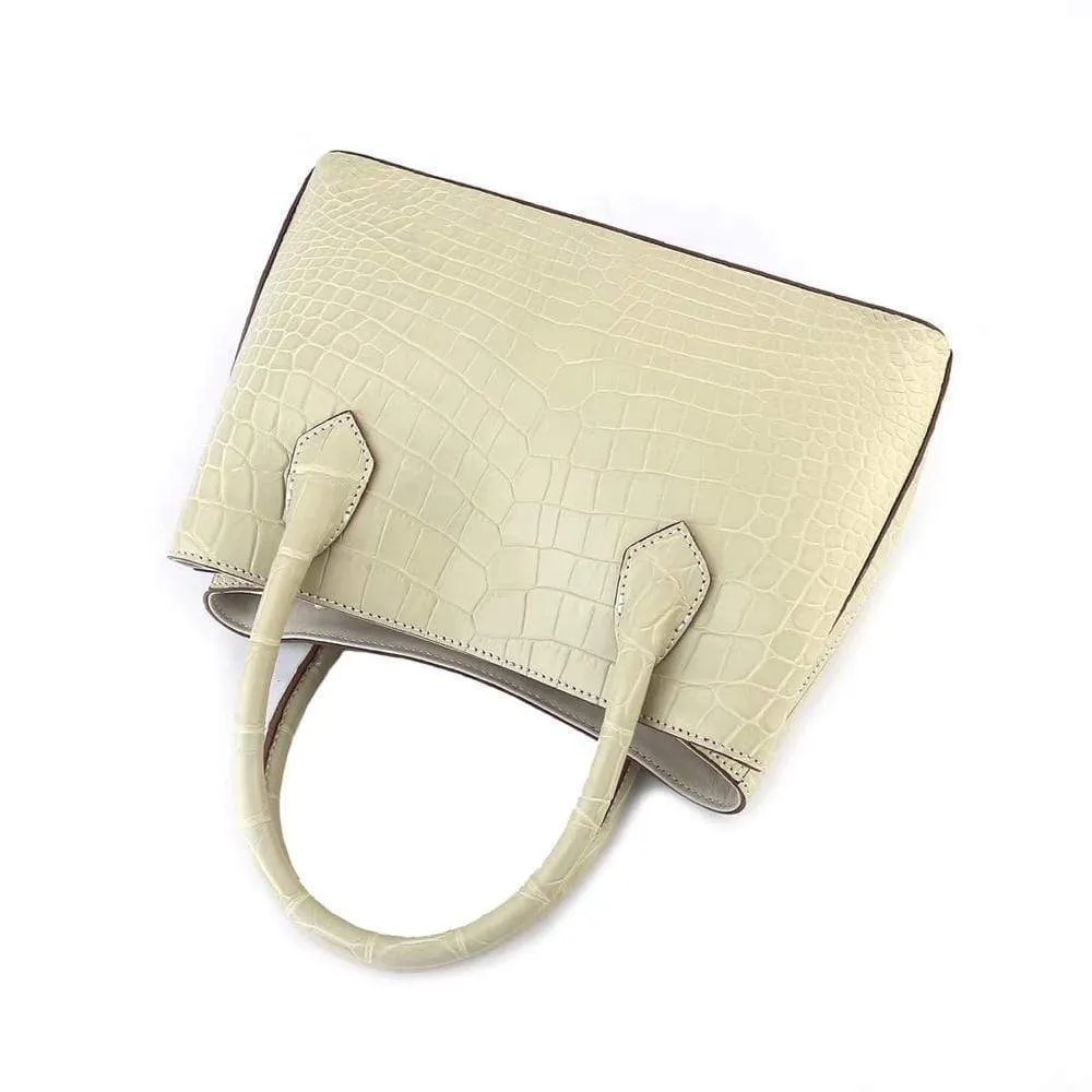 Women's Mini Top Handle Tote Bags  Cream