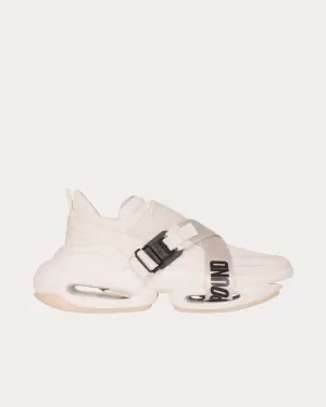 x Dogpound B-Bold Leather & Knit White Low Top Sneakers