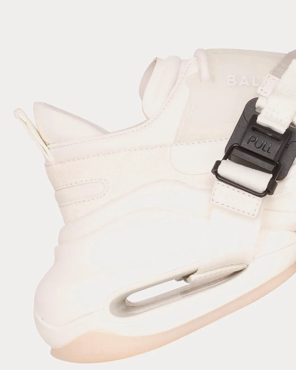 x Dogpound B-Bold Leather & Knit White Low Top Sneakers