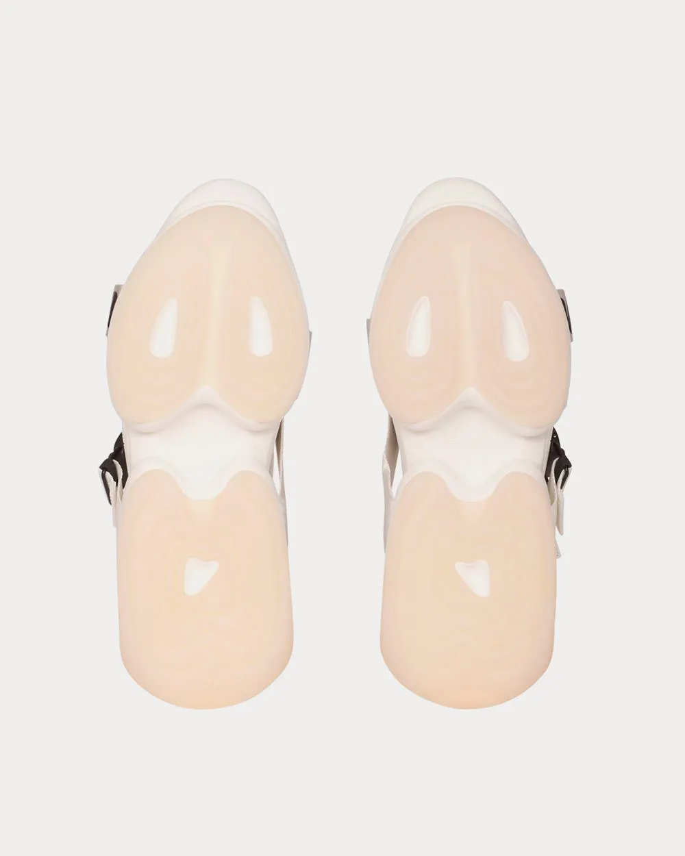 x Dogpound B-Bold Leather & Knit White Low Top Sneakers
