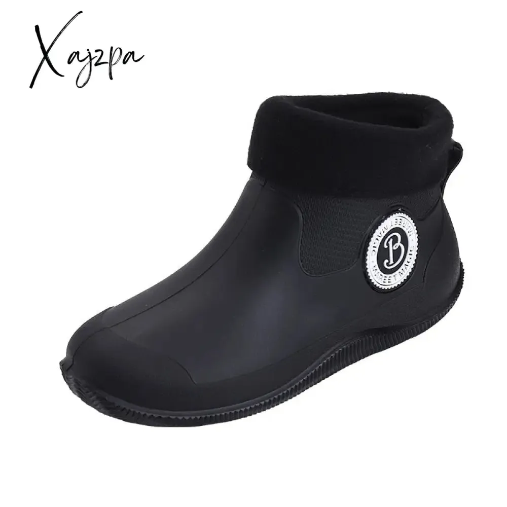 Xajzpa - Water Boots for Woman for Rain Rubber Boots Women Waterproof Ankle Boot Botas De Caza Espanolas Rain Boots Bota Agua Mujer Shoes
